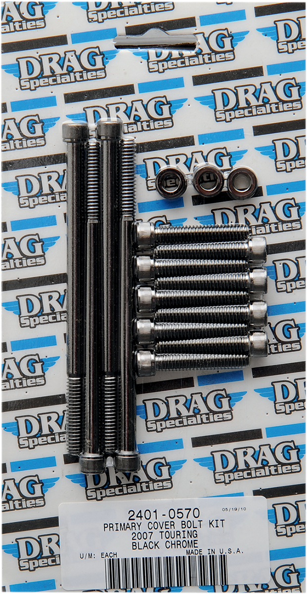 DRAG SPECIALTIES Bolt Kit Primary Knurled - Harley-Davidson 2007-2016 - MK673BK - PartsOutlet.com.au