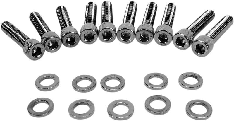 DRAG SPECIALTIES Bolt Kit Camshaft Cover Knurled - Harley-Davidson 1999-2017 - MK373BK - PartsOutlet.com.au
