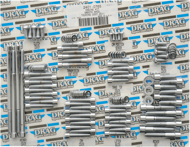 DRAG SPECIALTIES Smooth Motor Bolt Kit - Harley-Davidson 2007-2016 - Touring MK700S - PartsOutlet.com.au