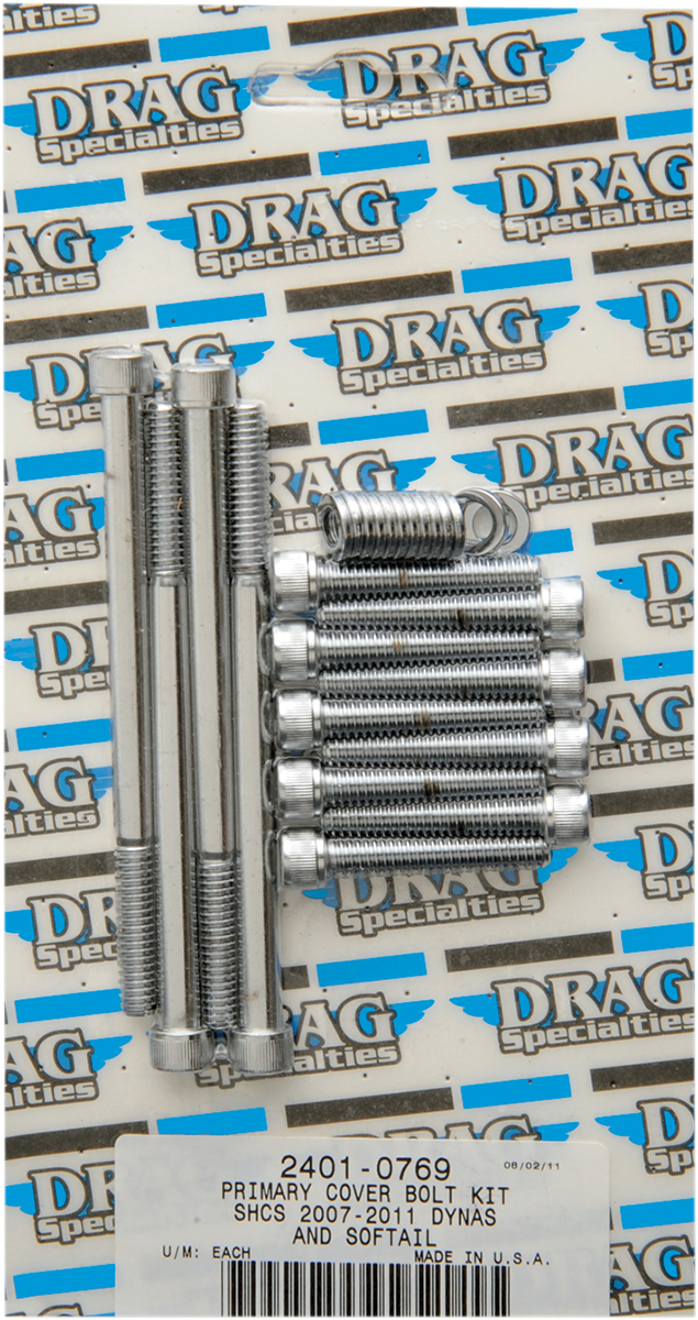 DRAG SPECIALTIES Knurled Motor Bolt Kit - Harley-Davidson 2007-2017 - Softail MK672 - PartsOutlet.com.au