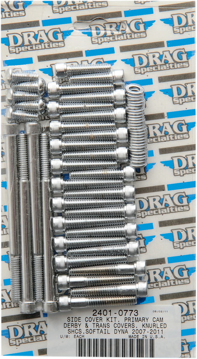 DRAG SPECIALTIES Knurled Transmission Bolt Kit - Harley-Davidson 2007-2017 - Softail MK695 - PartsOutlet.com.au