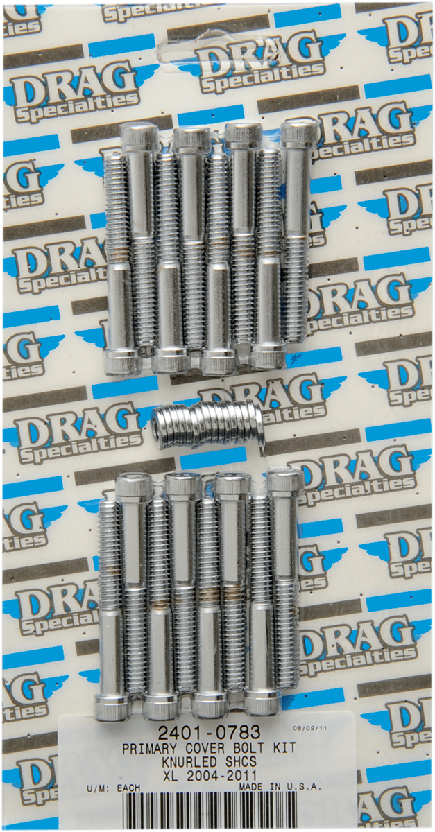 DRAG SPECIALTIES Knurled Primary Bolt Kit - Harley-Davidson 2004-2021 - XL MK685 - PartsOutlet.com.au
