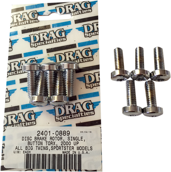 DRAG SPECIALTIES Rotor to Hub Front Kit - Harley-Davidson 1986-2021 - Chrome MK771 - PartsOutlet.com.au