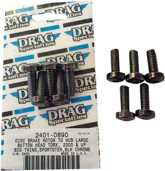 DRAG SPECIALTIES Rotor to Hub Front Kit - Harley-Davidson 1986-2021 - Black MK771BK - PartsOutlet.com.au