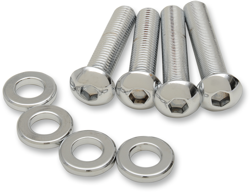DRAG SPECIALTIES Shock Mount Kit Chrome - Harley-Davidson Sportster 2004-2017 - MKDR8 - PartsOutlet.com.au