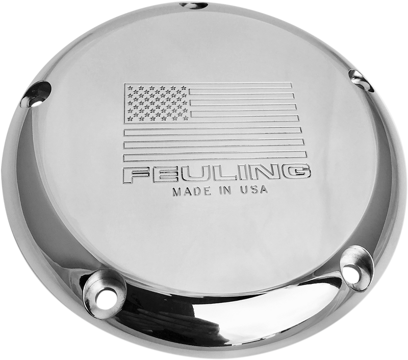 FEULING OIL PUMP CORP. American Derby Cover - Harley-Davidson 1999-2018 - Polished 9151 - PartsOutlet.com.au