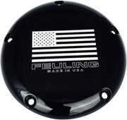 FEULING OIL PUMP CORP. American Derby Cover - '15-'21 FL Black 9162 - PartsOutlet.com.au