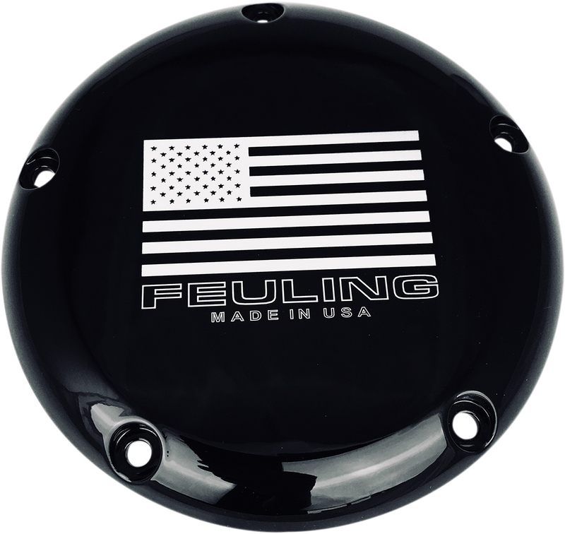 FEULING OIL PUMP CORP. American Derby Cover - '15-'21 FL Black 9162 - PartsOutlet.com.au