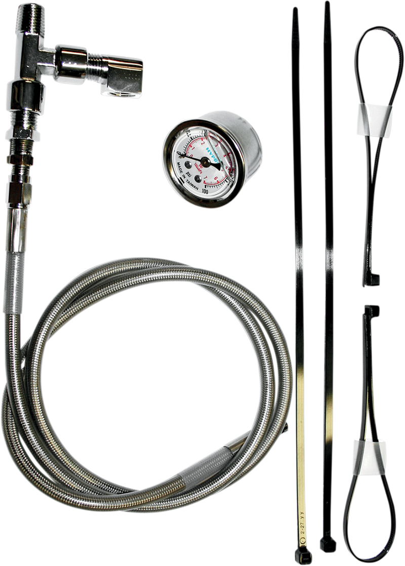 FEULING OIL PUMP CORP. Remote Oil Pressure Gauge/Line Kit - Stainless/Chrome 9018 - PartsOutlet.com.au