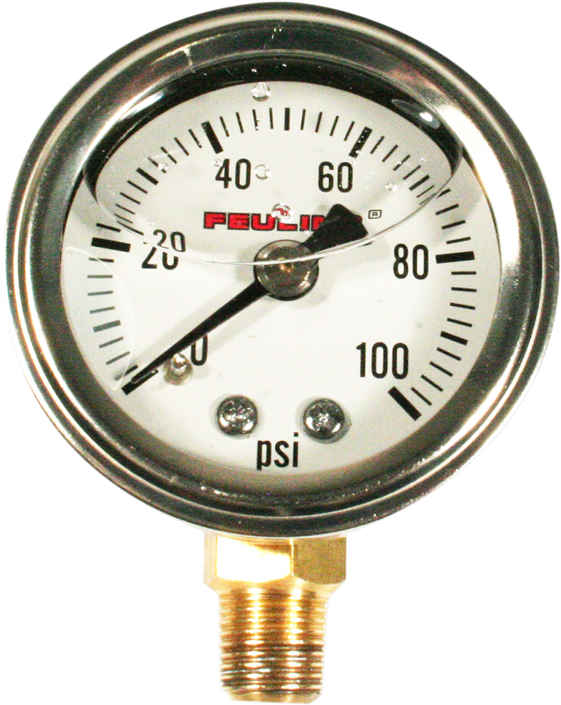 FEULING OIL PUMP CORP. Oil Pressure Gauge - 1.5" Dial - Bottom Port - White Face - 9040