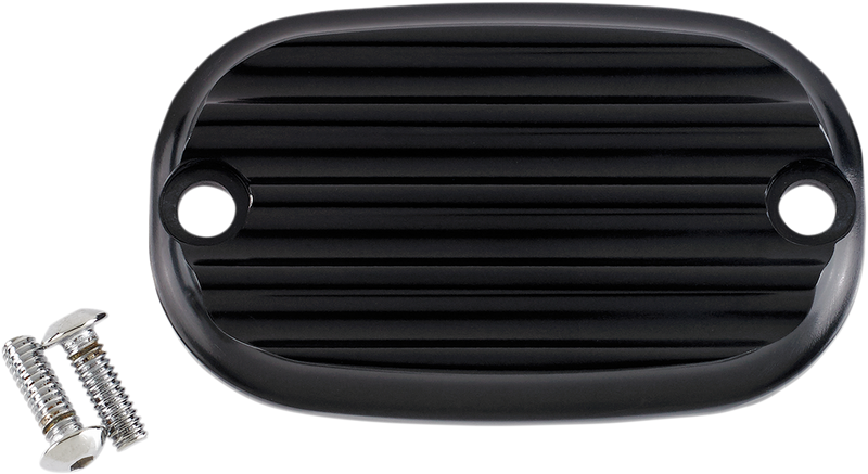JOKER MACHINE Master Cylinder Cover - Finned - Black - Harley-Davidson 1999-2017 - 08-01-1 - PartsOutlet.com.au