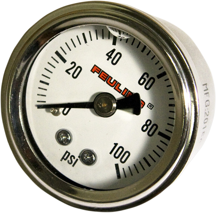 FEULING OIL PUMP CORP. Oil Pressure Gauge - 1.5" Dial - Back Port - White Face 9042