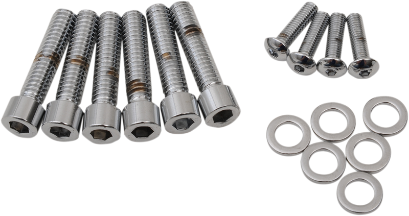 DRAG SPECIALTIES Bolt Kit M8 Handlebar Control Smooth All Chrome - Harley-Davidson 2017-2021 - MK784S - PartsOutlet.com.au
