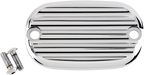 JOKER MACHINE Master Cylinder Cover - Finned - Chrome - Harley-Davidson 1999-2017 - 08-01FN - PartsOutlet.com.au