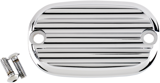 JOKER MACHINE Master Cylinder Cover - Finned - Chrome - Harley-Davidson 1999-2017 - 08-01FN - PartsOutlet.com.au