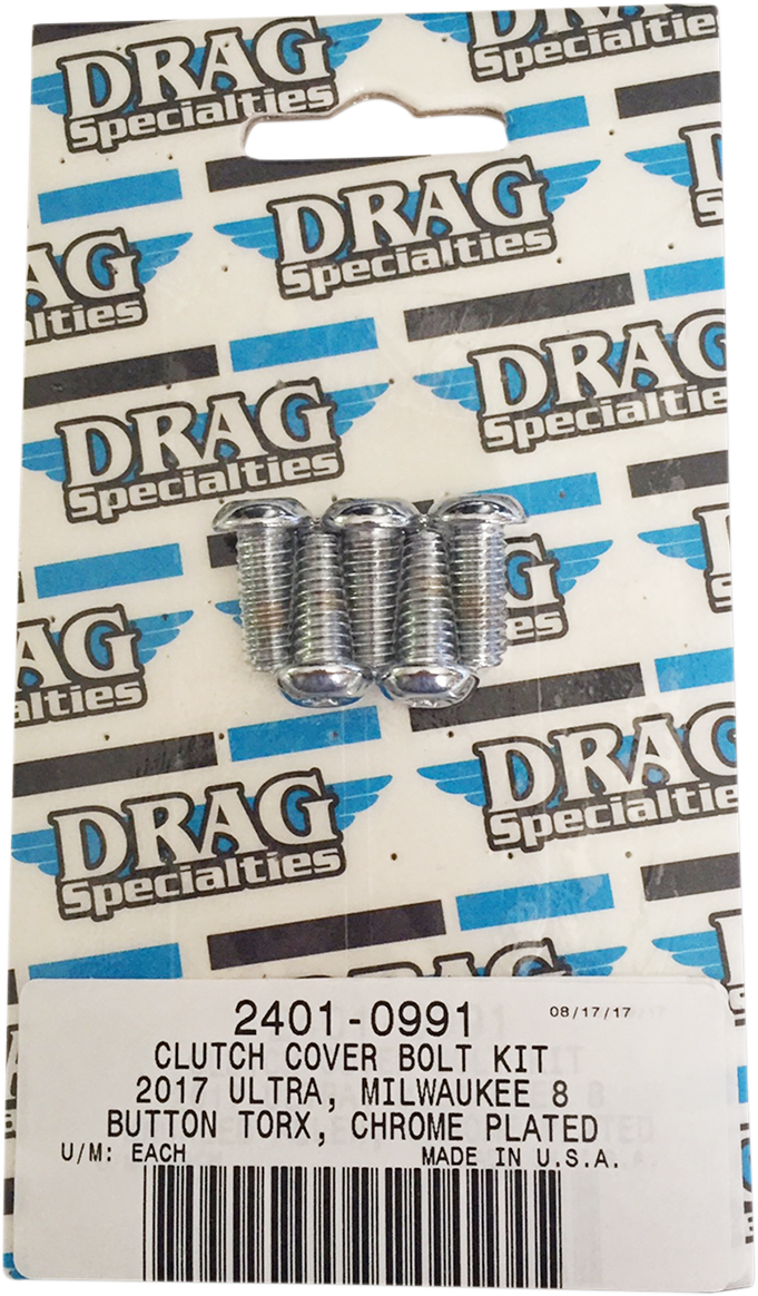 DRAG SPECIALTIES Bolt Kit M8 Clutch Torx Chrome - Harley-Davidson 2017-2021 - MK788 - PartsOutlet.com.au