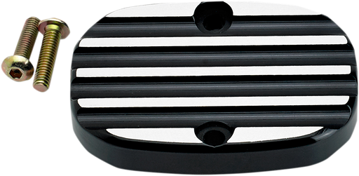 JOKER MACHINE Master Cylinder Cover - Finned - Black - '08-'20 FL 08-008B - PartsOutlet.com.au