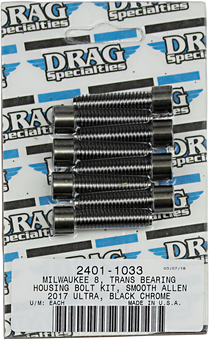 DRAG SPECIALTIES Bolt Kit M8 Transmission Bearing Smooth Part - Harley-Davidson 2017-2021 - MK783SBK - PartsOutlet.com.au