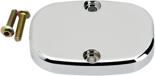 JOKER MACHINE Master Cylinder Cover - Smooth - Chrome - '08-'23 FL 08-010C - PartsOutlet.com.au