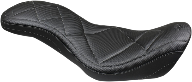 MUSTANG Super Tripper Seat - Carbon - Harley-Davidson Dyna 2006-2017 - 75229 - PartsOutlet.com.au