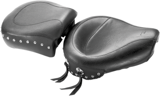 MUSTANG Wide Studded Solo Seat - Harley-Davidson Sportster XL 1996-2003 - 75702 - PartsOutlet.com.au