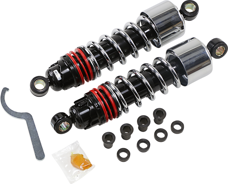 BURLY BRAND Slammer Plus Shocks - Chrome - '04-'22 XL B28-1206 - PartsOutlet.com.au