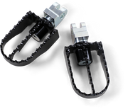 BURLY BRAND MX Footpegs - Driver - Black/Chrome - Triumph '59-'19 - B13-1005B - PartsOutlet.com.au