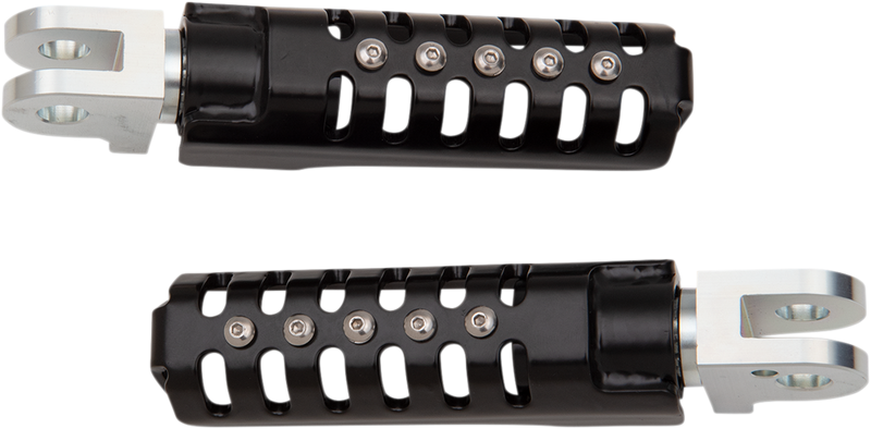 BURLY BRAND Razorback Passenger Footpegs - Black - Triumph 1959-2019 - B13-1014B - PartsOutlet.com.au