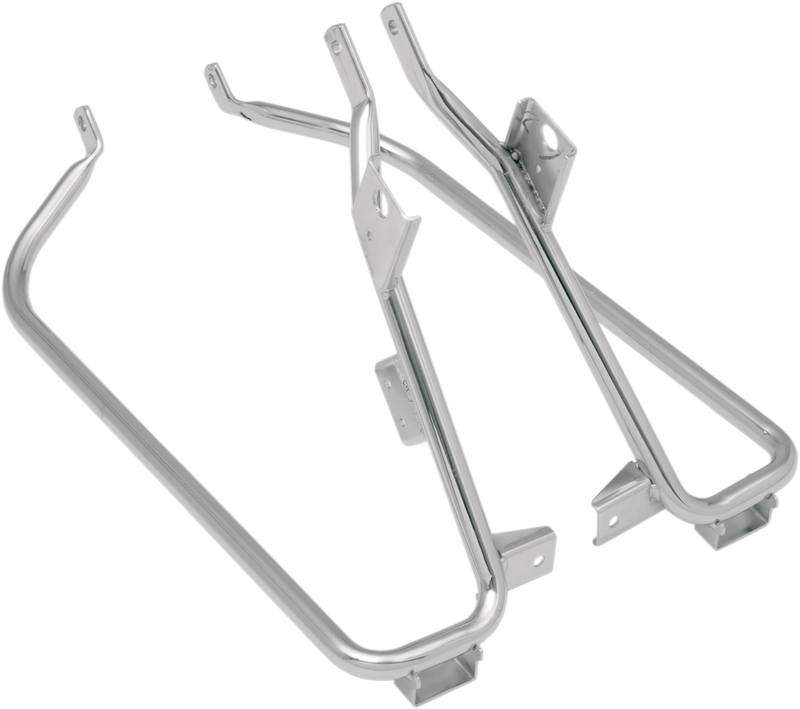 DRAG SPECIALTIES Saddlebag Support Brackets - Chrome - '09-'13 FLT S77-0138 - PartsOutlet.com.au