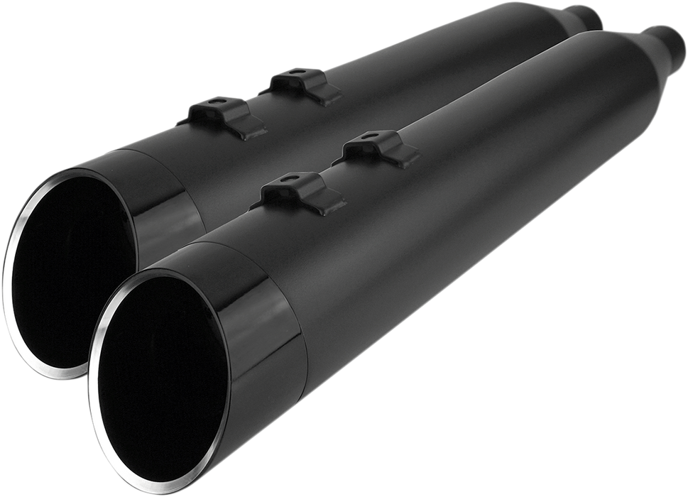 KHROME WERKS Mufflers - Black with Edge Tip - FL 1996-2021 - 202855 - PartsOutlet.com.au