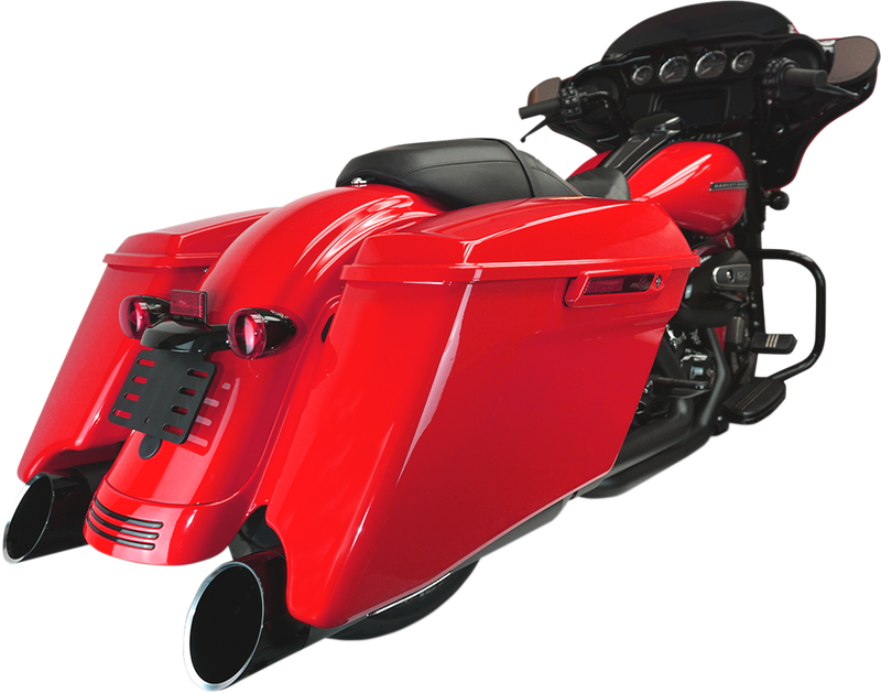 KHROME WERKS 4.5" Mufflers for Touring - Matte Black with Edge - FL 2017+- 202885