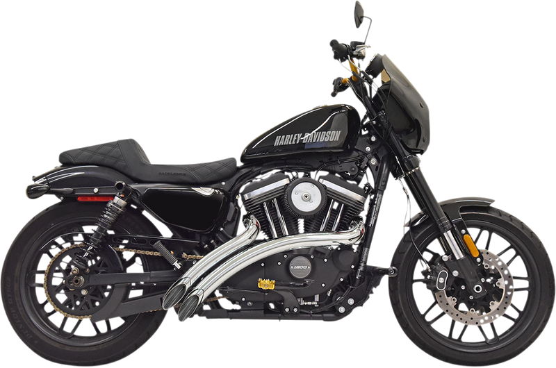 BASSANI XHAUST Sweeper Exhaust Sporster XLC Custom 2014-2020 - Chrome 1X3FC - PartsOutlet.com.au