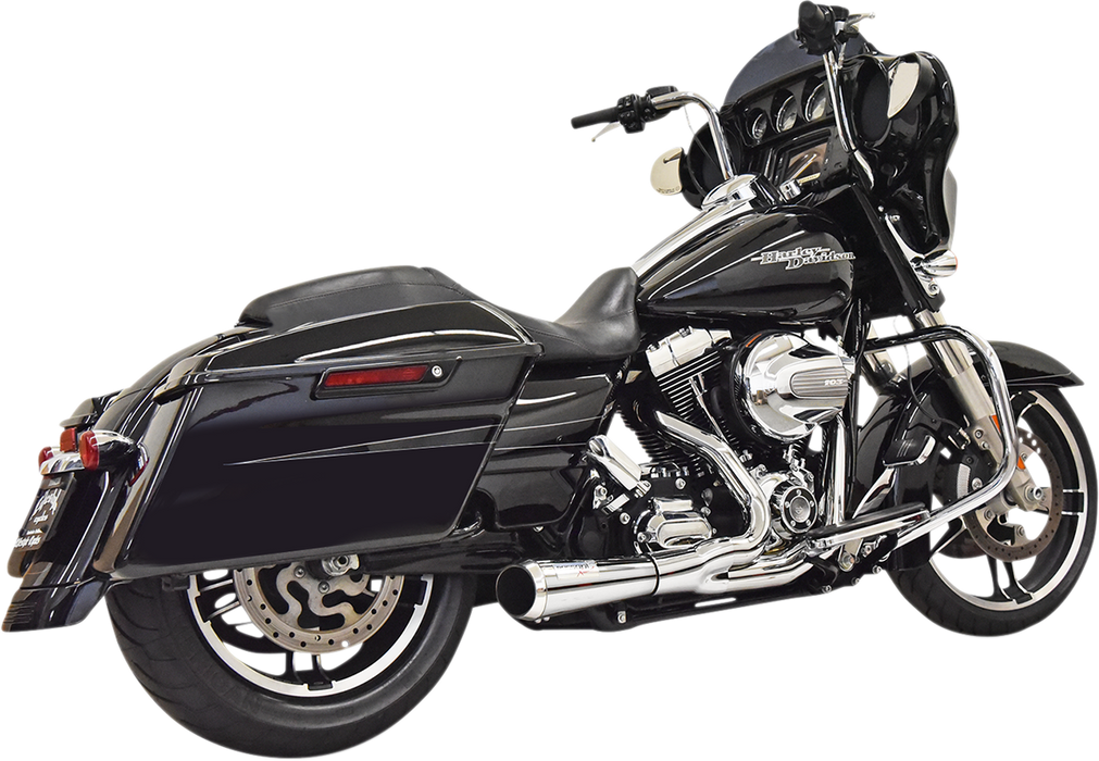 BASSANI XHAUST Road Rage 2:1 Short system for 1995-2016 Bagger  - Chrome 1F52R