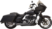 BASSANI XHAUST Road Rage 2:1 Short Exhaust System- '95-'16 FL Bagger - Black 1F52RB - PartsOutlet.com.au