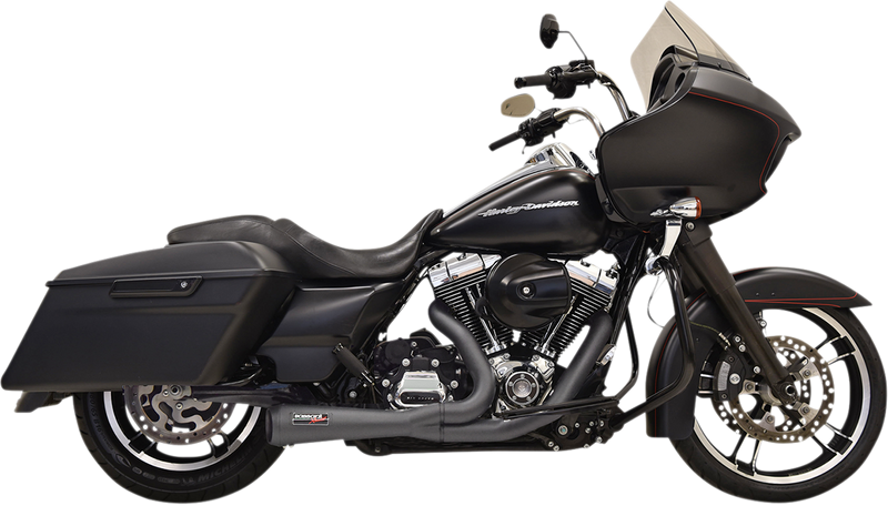 BASSANI XHAUST Road Rage 2:1 Short Exhaust System- '95-'16 FL Bagger - Black 1F52RB - PartsOutlet.com.au