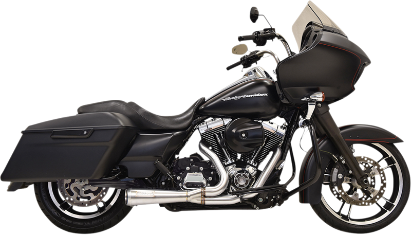 BASSANI XHAUST Road Rage 2:1 Short Exhaust '95-'16 FL Bagger - Stainless Steel 1F52SS - PartsOutlet.com.au