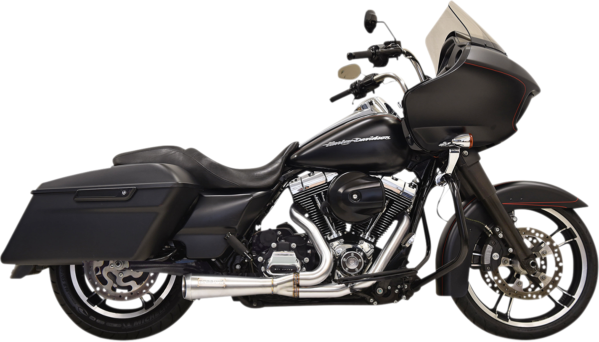 BASSANI XHAUST Road Rage 2:1 Short Exhaust '95-'16 FL Bagger - Stainless Steel 1F52SS