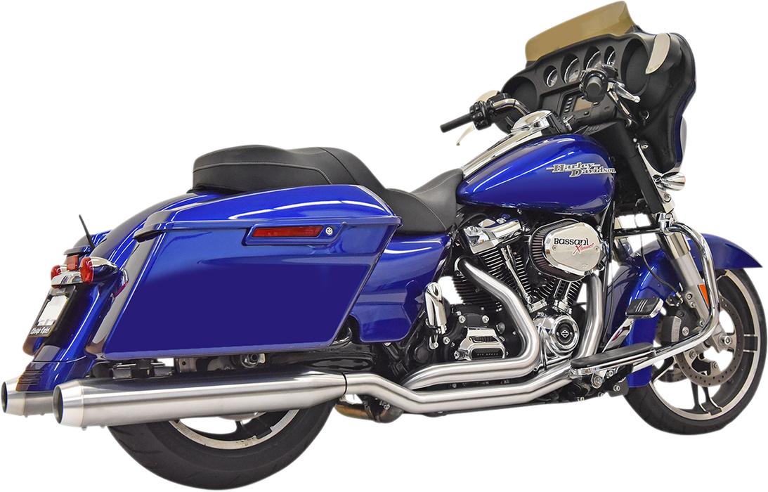 BASSANI XHAUST True Dual Exhaust - Stainless Steel - M8 Bagger '17-'21 - 1F66SS - PartsOutlet.com.au