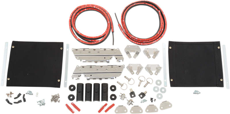 DRAG SPECIALTIES Saddlebag Hardware with Tether - Harley-Davidson 1993-2013 - S77-0145KDSNU - PartsOutlet.com.au