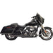 BASSANI XHAUST Road Rage II 2-Into-1 with Hot Rod Turnout Muffler System - '07-'16 Bagger - Black 1F68B - PartsOutlet.com.au