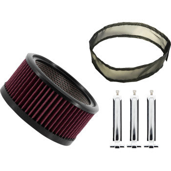 TRASK Air Filter - Big Power Assault - Chrome TM-1020-BPCH - PartsOutlet.com.au