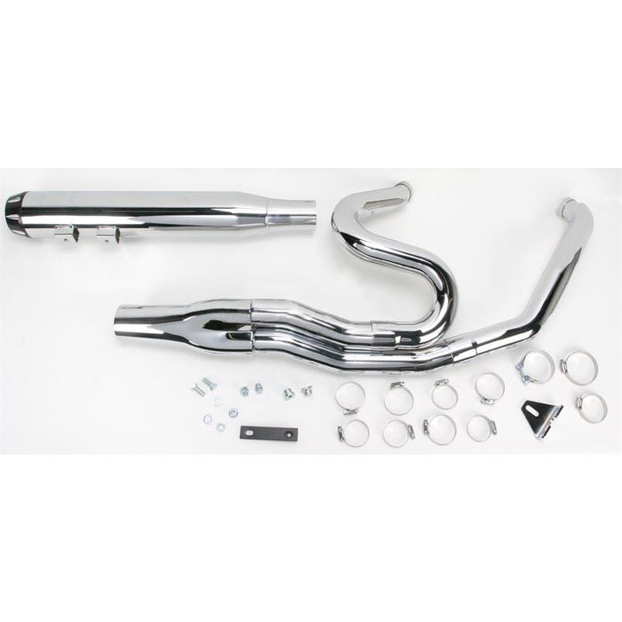 BASSANI XHAUST Road Rage II B1 Power 2:1 Touring Exhaust - Fits '95-'16 Baggers - Chrome FLH-777