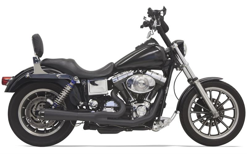 BASSANI XHAUST Road Rage 2:1 Exhaust - Black - Megaphone - Short - '91-'05 FXD Dyna - 13322R - PartsOutlet.com.au
