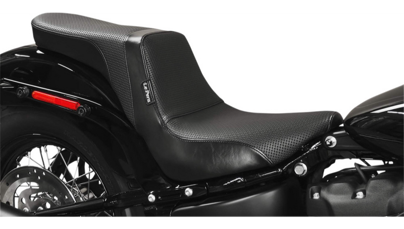 LE PERA Daytona Dual Seat With Basket Weave. Fits Sport Glide & Low Rider 2018up & Low Rider S 2020up - LYR-543BW - PartsOutlet.com.au