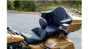MUSTANG Removable Driver Backrest - Tuck and Roll - Harley-Davidson FL 2008+ 79012 - PartsOutlet.com.au