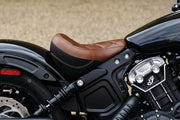 MUSTANG Solo Seat - Brown - Indian Scout Bobber 2018-2023 - 76843 - PartsOutlet.com.au
