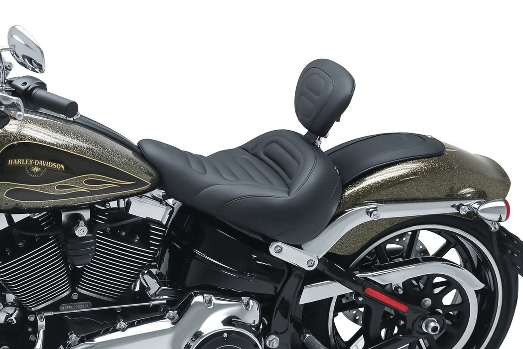 MUSTANG Solo Touring Seat - With Driver's Backrest - Harley-Davidson Breakout 2013-2017 - 79683 - PartsOutlet.com.au