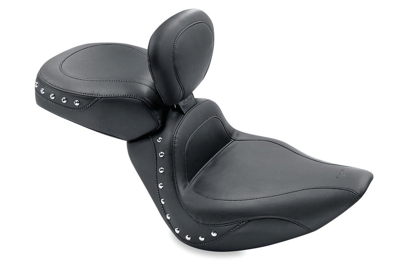 MUSTANG Sport Seat - Studded - Driver's Backrest - Harley-Davidson Softail FLST 2001-2015 - 79489 - PartsOutlet.com.au