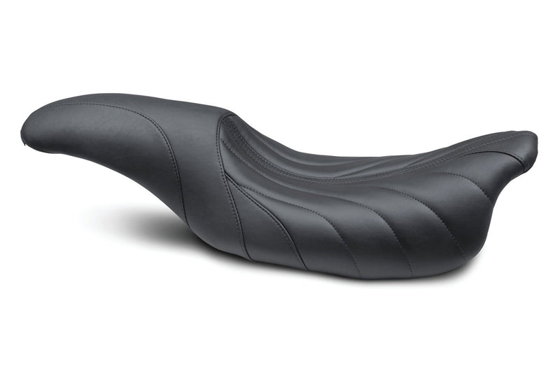 MUSTANG Revere Journey Seat - Gravity - Black - Harley-Davidson FL 2008+ 74112 - PartsOutlet.com.au
