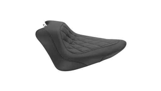 MUSTANG Wide Tripper Solo Seat - Black - Harley-Davidson Slim FLS 2011-2017 - Diamond 76762 - PartsOutlet.com.au